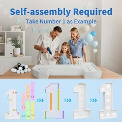 Number 18 Light Up Decoration – Anniversary Mosaic Frame