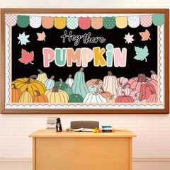 Autumn Thanksgiving Pumpkin Bulletin Board Decorations Leaves Paper Cutouts
