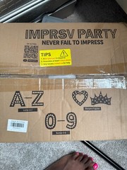 4FT Marquee Number 0 Light-Up Foam Board Kit – DIY Party Decor – Open Box