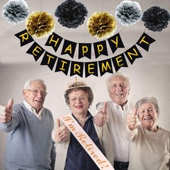Retirement Party Decorations Retired Tiara/Crown, Retired Sash for Women Reti