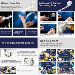 Tatuo Retirement Party Decorations Include Navy Blue Confetti Balloons Set