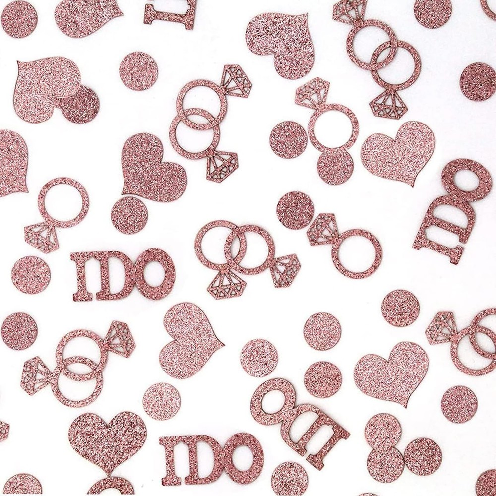 Rose Wedding Table Confetti, Bridal Shower Decorations Bride to Be Confetti G…