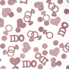 Rose Wedding Table Confetti, Bridal Shower Decorations Bride to Be Confetti G…