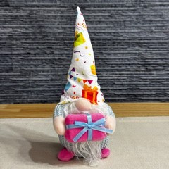 Handmade Knitted Birthday Gnome Plush Doll Party Birthday Decor 1Pcs Gift Gnome