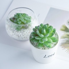 FEPITO 15 Pcs Artificial Succulent Plants Green Unpotted Faux 15Pcs,