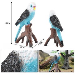 Delightful Budgie Ornament Realistic Bird Figurine for Nature Enthusiasts