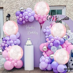 KatchOn, Huge 22 Inch Pink Snowflake Balloons – Pack of 6 | Mylar Snowflake B…