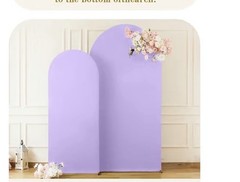Purple Arch Backdrop Panels 2.6x6ft Wedding Photo Booth Decor