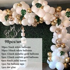 Balloon Garland Arch Kit 16Ft Long Pink White Gold Latex Bday Party Decorations