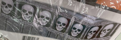 Halloween Graveyard Haunted House Party Spooky Skulls 25 ft Plastic Wall Border