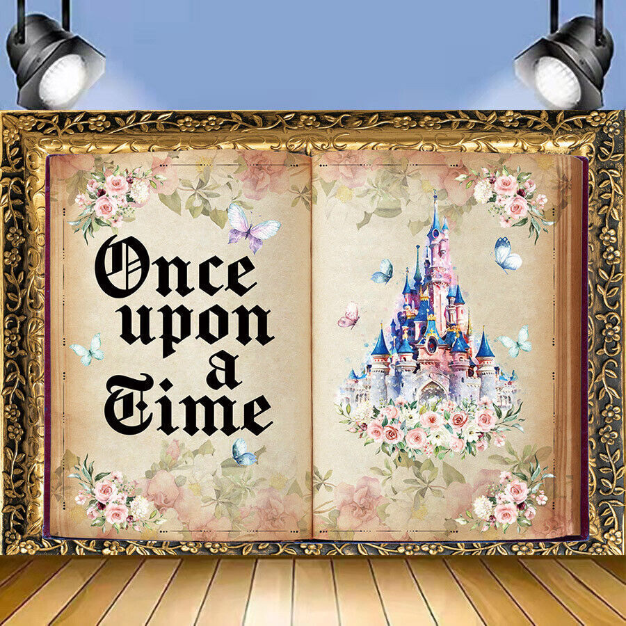 Fairy Tale Books Backdrop Once Upon a Time Backdrops Castle Background Decor