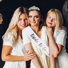 CEHER Bride Sash & Crystal Crown, Bachelorette Party Favors, Bridal Shower De…
