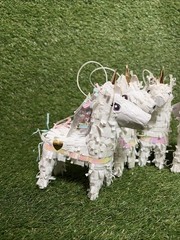 Lot of 4 Amscan Mini Unicorn Piñata Decorations 7.5in Party Decor