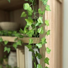 CQURE 12 Pack 84Ft Artificial Ivy Garland, Fake Vines UV Light Green