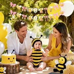 2 Strings Sweet As Can Bee Baby Shower Banner Pre-Strung Honey Bee Daisy Pink…