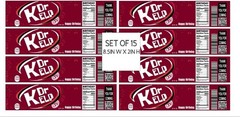 Dr Kelp Birthday Water Bottle Labels, 8.5 x 2 inches, Set of 12, Happy Birthday