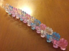 Flat Strollers Deco Charms Set of 12 (4) of each: Pink Blue & Clear-All See Thru