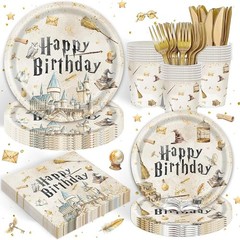 Harry Potter Style Wizards – Happy birthday – Party Supplies – Serves 20 Guests