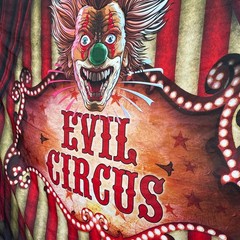 Evil Circus Backdrop Party Photography Birthday Scary Clown Fright Fest Hallowee