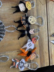 Halloween Cutout Decorations Lot -Cat-Some Vintage, some handmade!