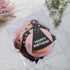 LINGTEER Happy 65th Birthday Decorations – 12Pcs 65th, Rose Gold