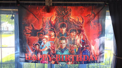 STRANGER THINGS Happy Birthday Wall Hanging Banner 38″ x 58″
