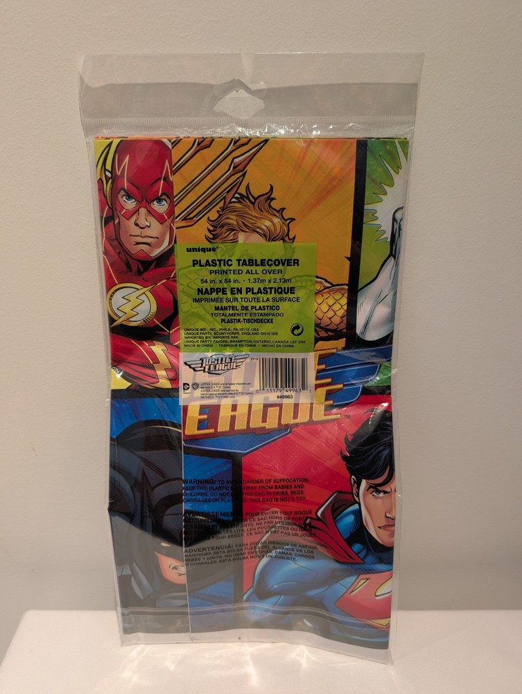 Unique WB DC Comics Justice League Plastic Printed All Over Table Cover