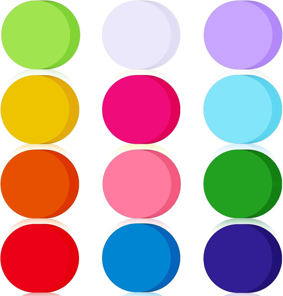 360 Pcs round Cutouts Paper 3.9 Inch Assorted Color Die Cuts for DIY Craft Proje