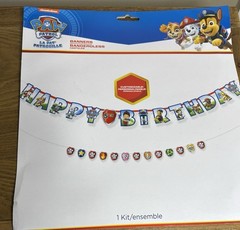 NWT Paw Patrol Customizable Happy Birthday Banner 10.75 Ft. & 6Ft. Puppy Dog
