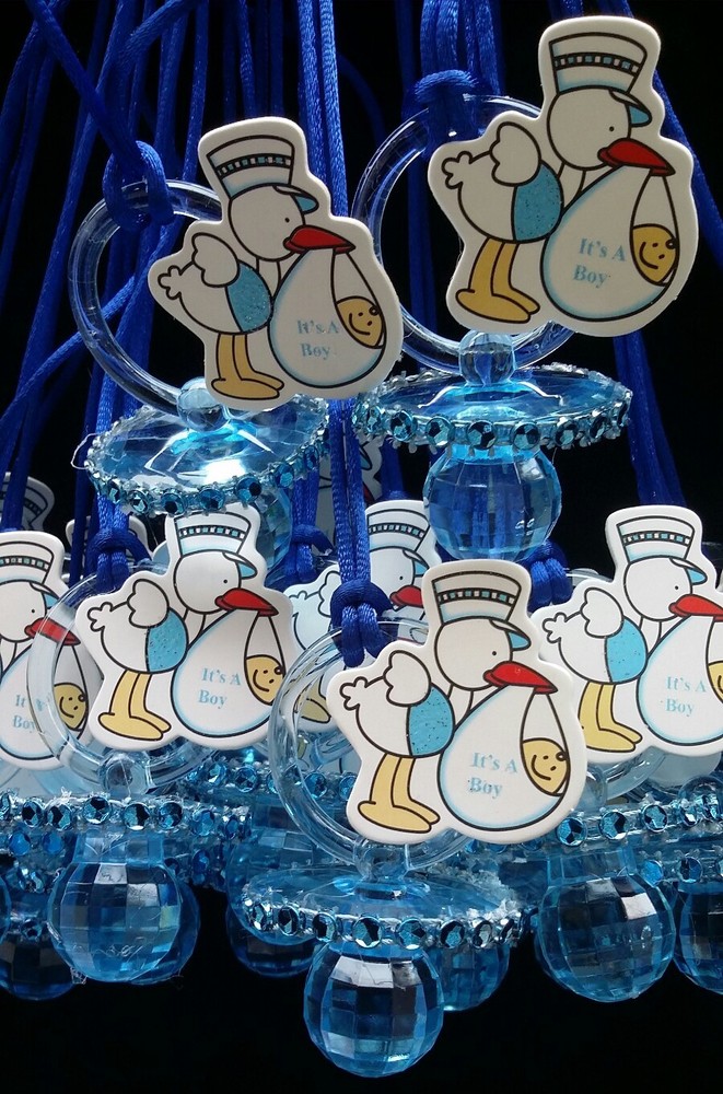 12Pcs~Baby Shower~Pacifier Necklaces,Boy, Game Prizes, Boy, Favors,niño