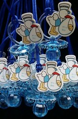 12Pcs~Baby Shower~Pacifier Necklaces,Boy, Game Prizes, Boy, Favors,niño