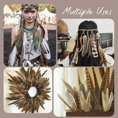 Daieeparty 12pcs Natural Grey Reed Chicken Feathers Bulk 6-8 inch Chinchilla …