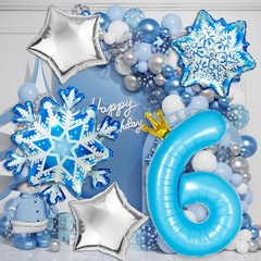 Frozen 4th Birthday Party Decorations Balloon, 40″ Elsa 4 Balloon with Crown …