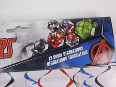 Marvel Avengers Party Supplies 12pcs Swirl Decorations 3 Foil Balloons 18″ Round