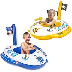 Gleamkid 2PCS Inflatable Pool Floats Kids, Pirate Ship Pool Float with Water …