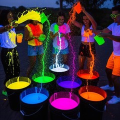 milo UV Party Paint | 5 Gallon Bucket | Fluorescent Event Paint | Various Colors