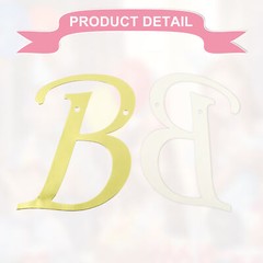 1 Set Happy Birthday Banner w/ String for Birthday Party Decorations Gold Tone