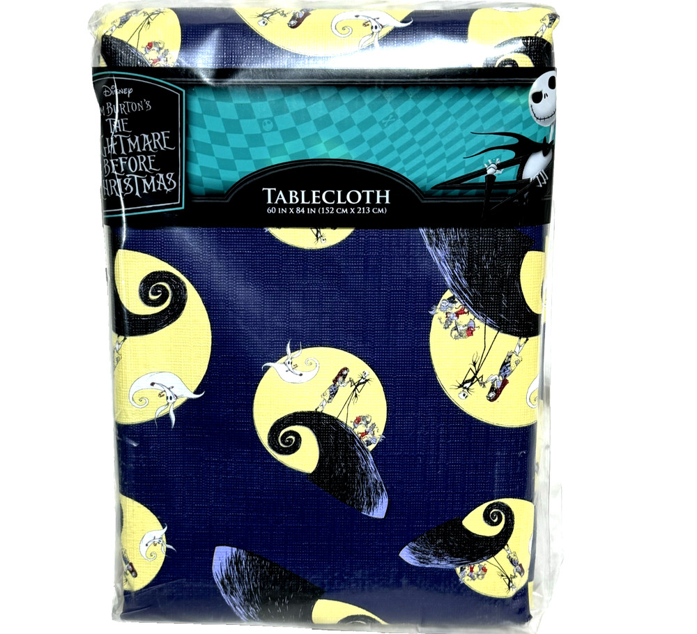 Nightmare Before Christmas Tablecloth Jack Moon 60″x102” NEW IN PACKAGE