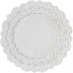 108 PCS Paper Lace Doilies Combo, Pack 36 Each 6.5″, 8.5″, 10.5″,Baked, Grilled,