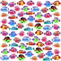 36pcs Plastic Tropical Mini Fish Toy Set for Children’s Party Supplies and Decor