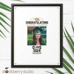 Graduation Guest Book Alternative Personalized Class of 2025 Canvas Print