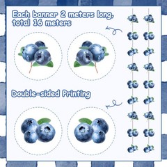 Jollboom Blueberry Party Decorations 8pcs Berry Sweet Baby Shower Birthday De…