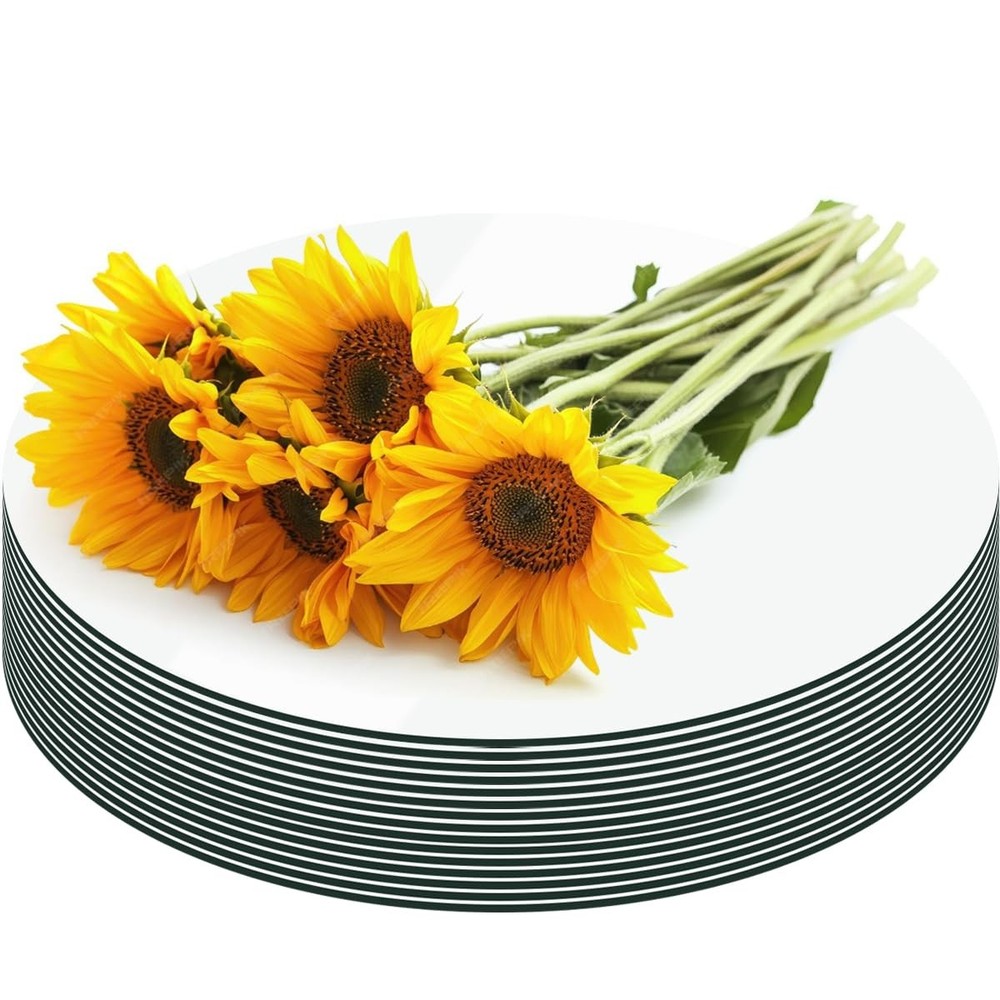15Pack 12″ Acrylic Round Mirrors Candle Plate Wall Mirror Tiles for Centerpieces