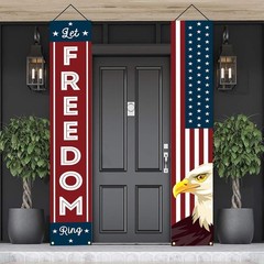Celebrate with Style: 71x12in Red White Blue Banner for 4th of July Festivities