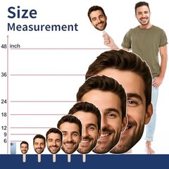 Custom Big Head Cutout on a Stick Personalized Photo Face Prop for Party Event