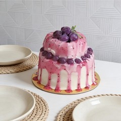 Fake Cake Dessert Artificial Cream Blueberry Jam Cupcake Faux Food Display