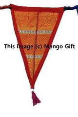 Multicolor Indian Garland Decoration Cotton Bunting 8 Flags Tea Party Banners