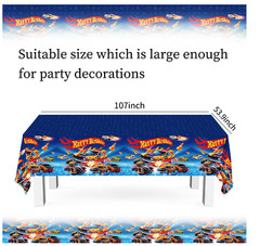 LANFUBEISI 3 pcs Birthday Decorations Tablecloth Racing Car Themed 107×53.9 In