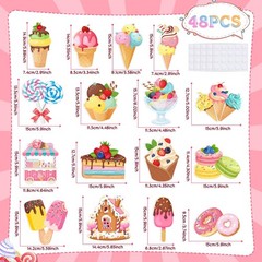 48 PCS Large Candy Cutouts Ice Cream Party Decorations Classroom Board Decor