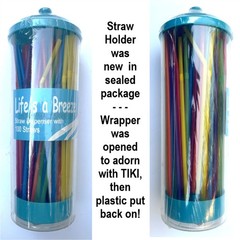 Tiki Bar Tray, Picks/Holder, Straws/Dispenser, Shot Glass Necklace, Tongs, Decor